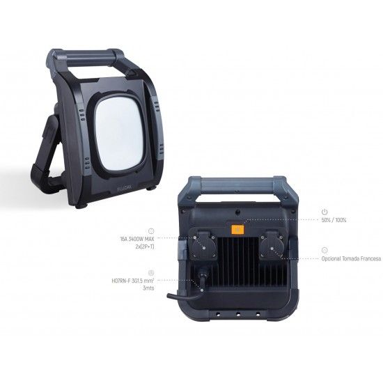 Projector Led 60w IP54 4200K c/ 2 Tomadas ref Troy Fillday