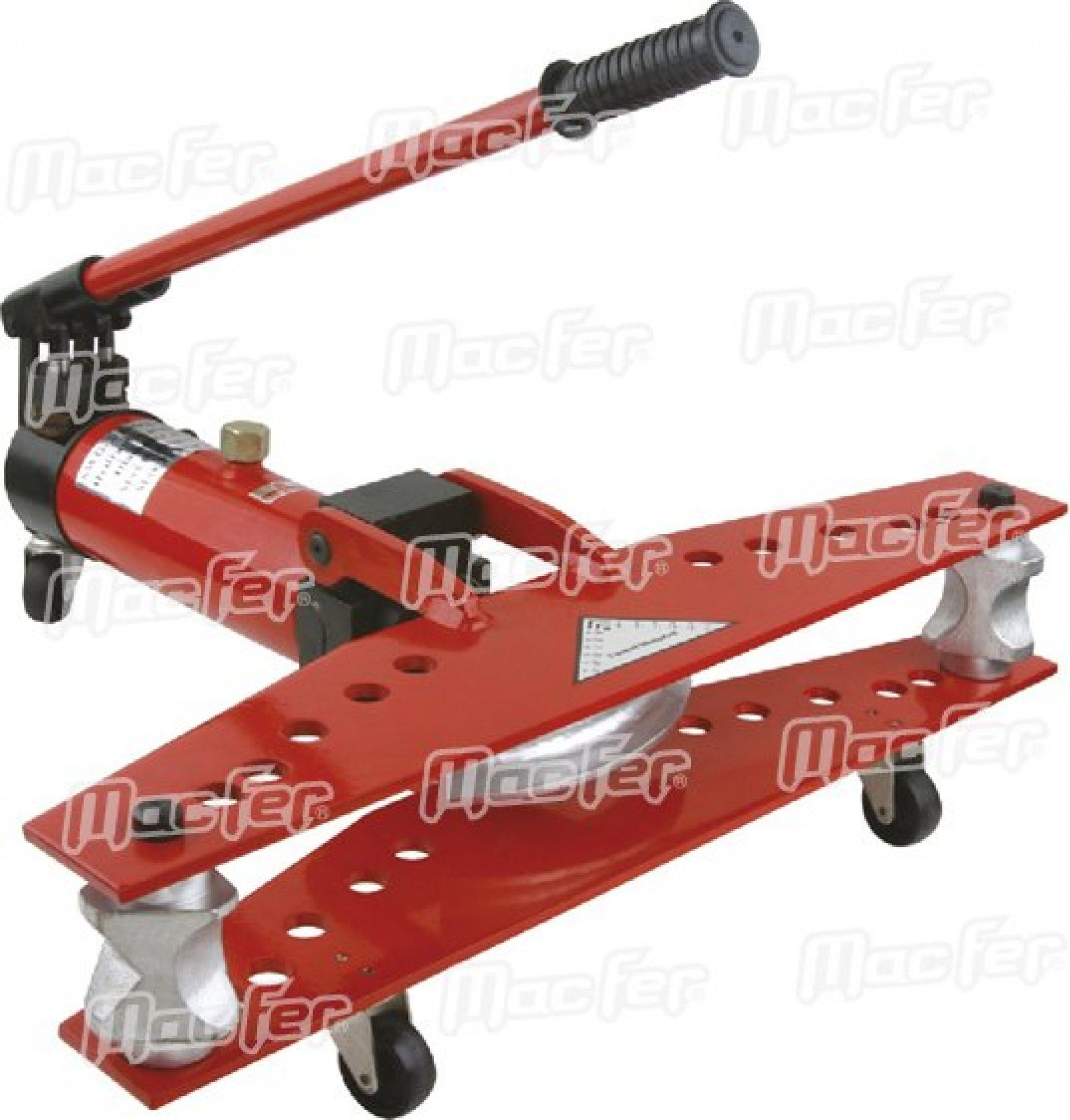 Máquina virar tubo galvanizado hidráulica com rodas SWG-3 1/2"~3" refª 136.0046 MACFER