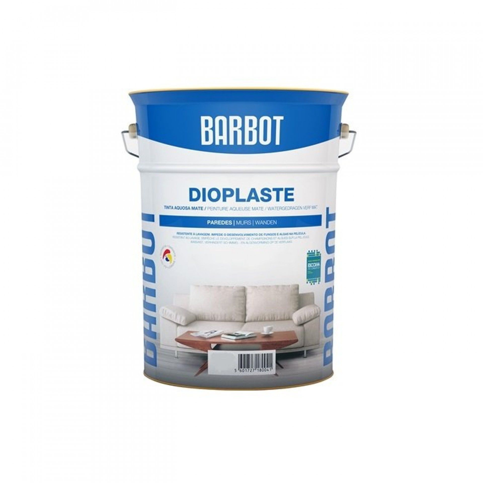 TINTA DIOPLASTE PRETO MATE 5L BARBOT