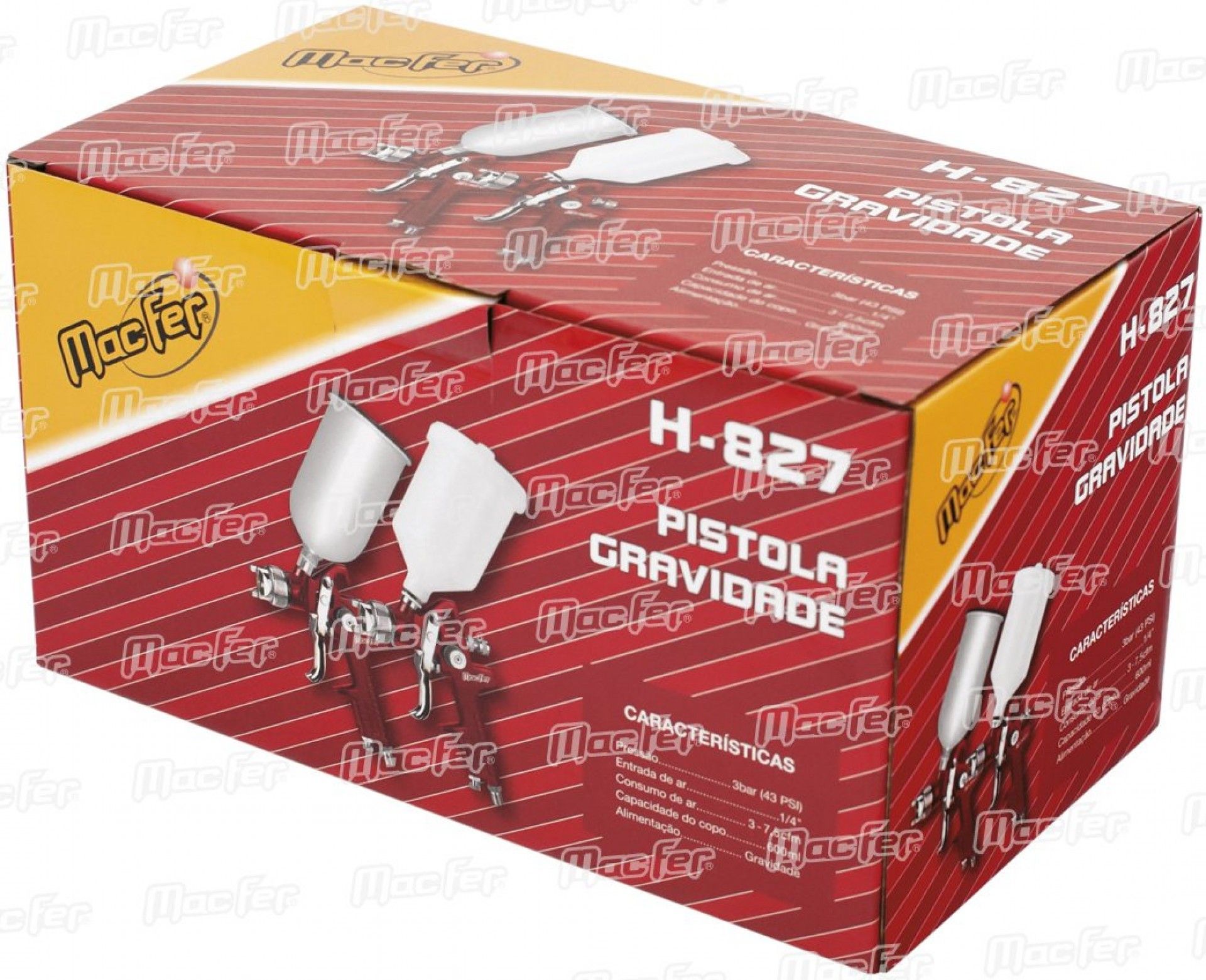 Pistola pint. gravidade MacFer H-827 1,7mm refª 130.0008 MACFER
