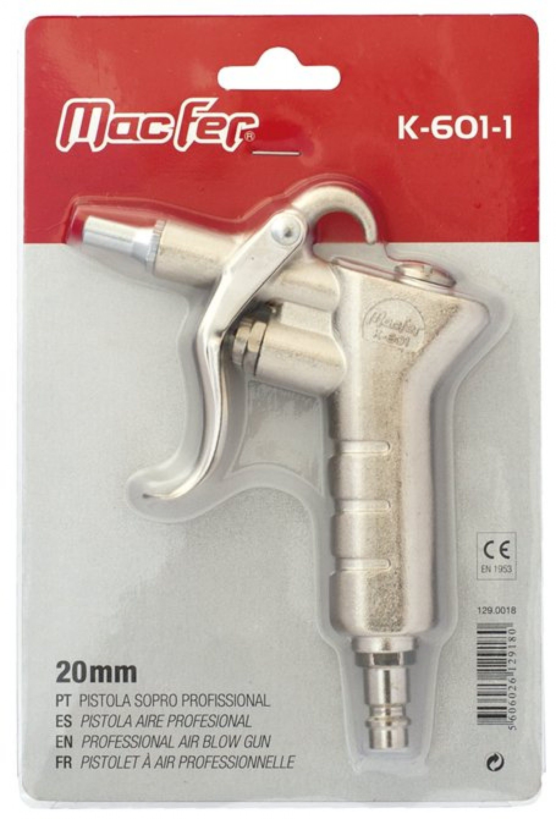 Pistola sopro prof. MacFer K-601-1 20mm refª 129.0018 MACFER