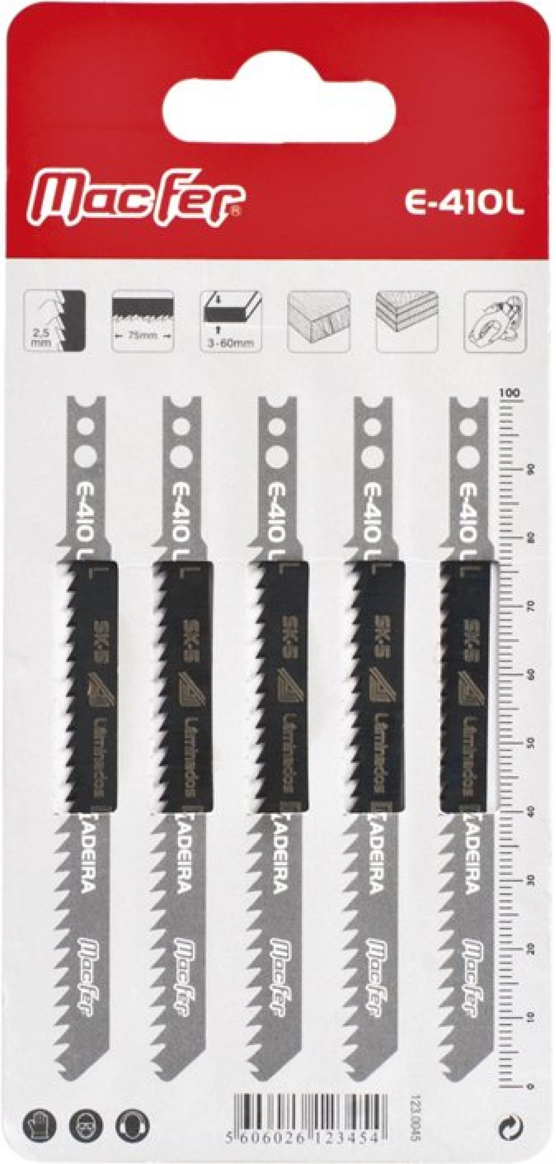 Serra tico-tico SK5 MacFer E-410L 100mm refª 123.0045 MACFER