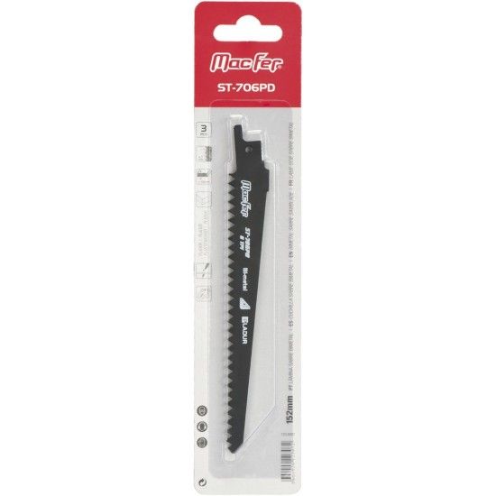 L�mina sabre bimetal ST-706PD 127mm (3p�) ref� 123.0007 Macfer