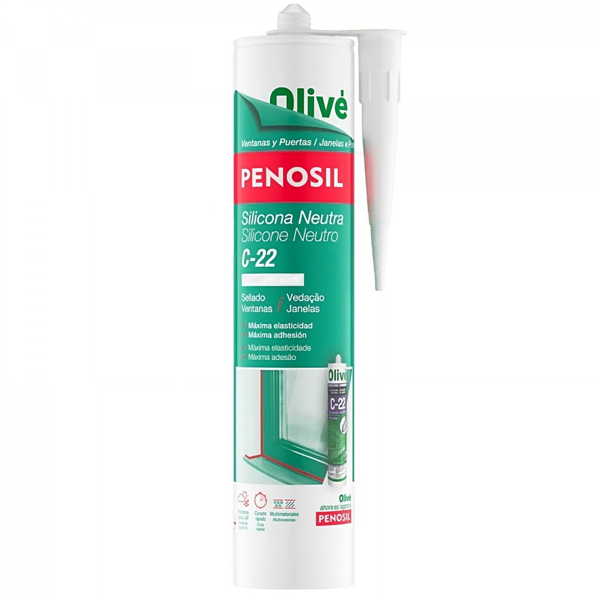 Silicone neutro C-22c ral 7016 Cinza Olivé/Penosil