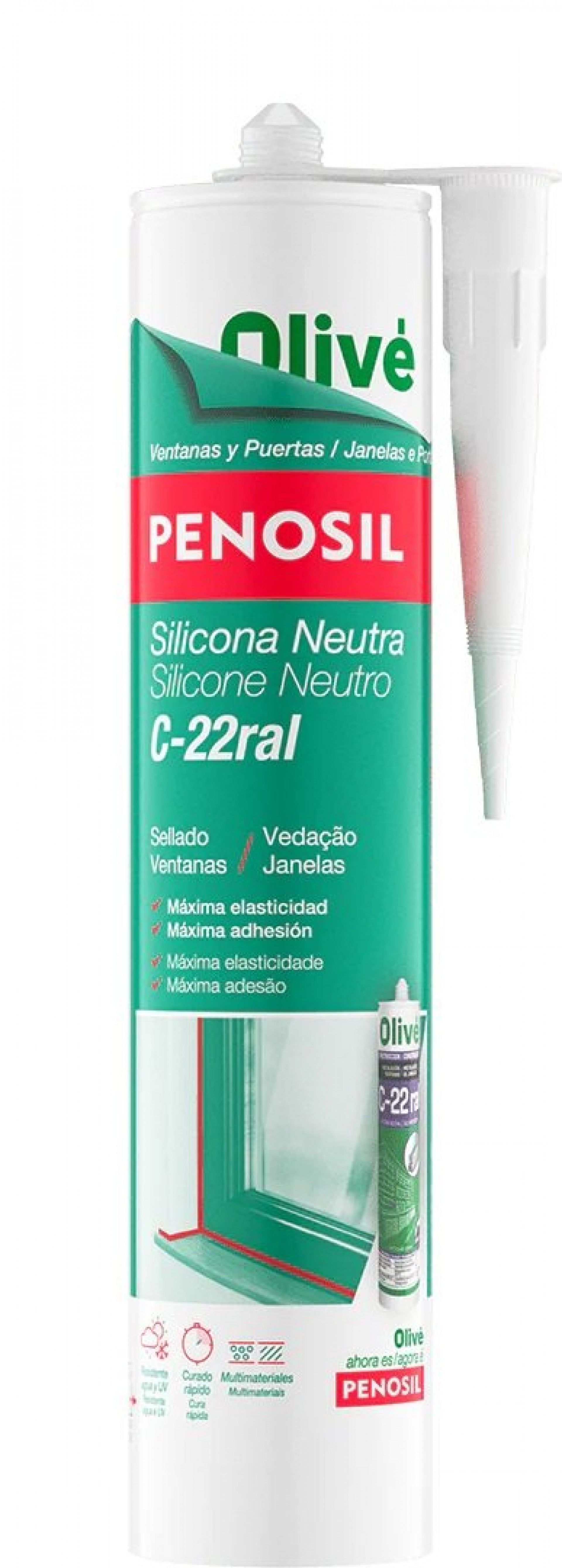 Silicone neutro C-22 RAL 7035 cinza olivé/Penosil