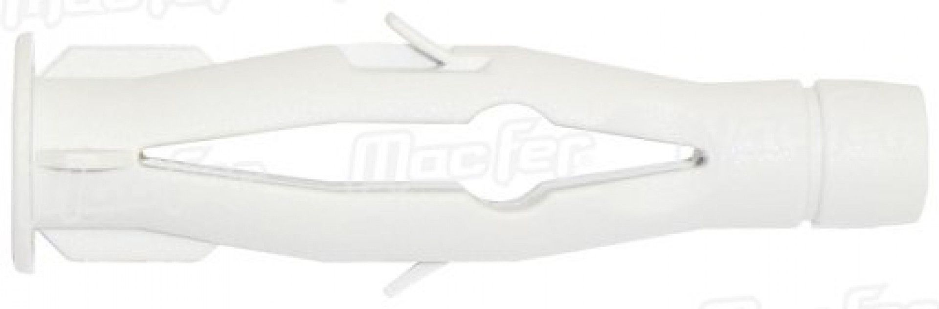 Bucha nylon uni. c/ gancho mf 85A-G 6x35mm branco refª 121.0082 MACFER
