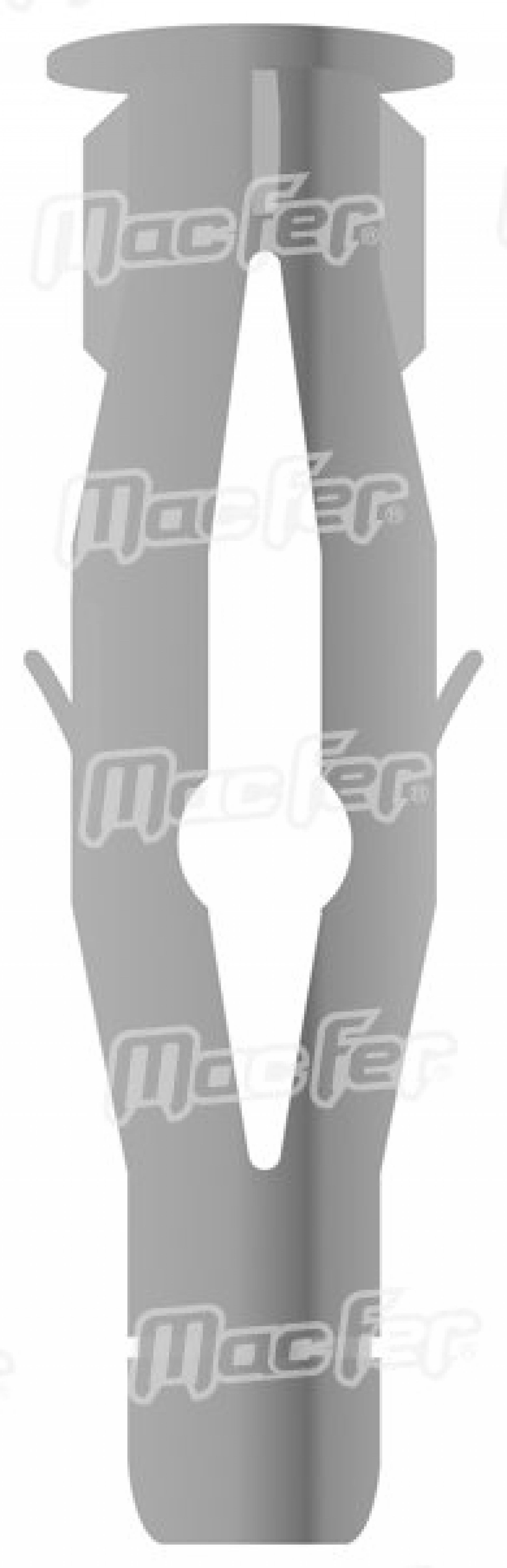 Bucha nylon uni. c/ gancho mf 85A-G 6x35mm branco refª 121.0082 MACFER