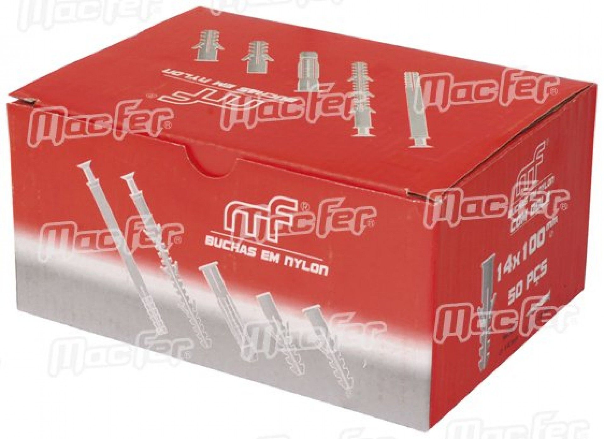 Bucha nylon uni. c/ gancho mf 85A-G 6x35mm branco refª 121.0082 MACFER