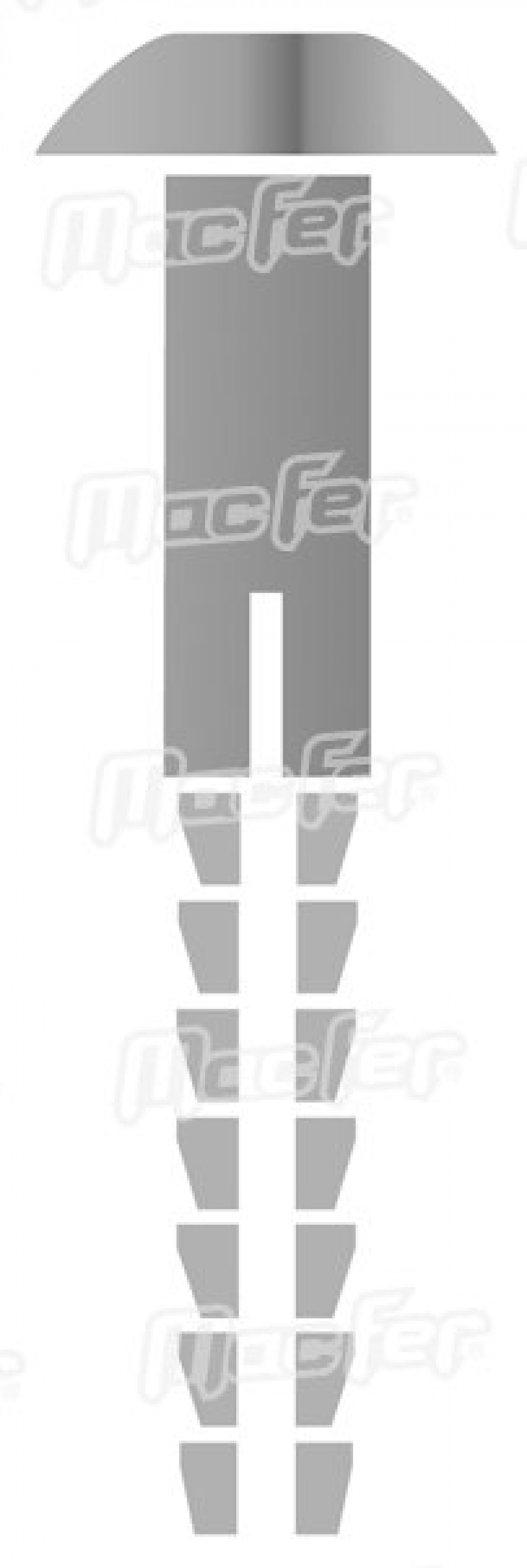 Bucha nylon TP cogumelo mf TP-3 6x25mm refª 121.0062 MACFER