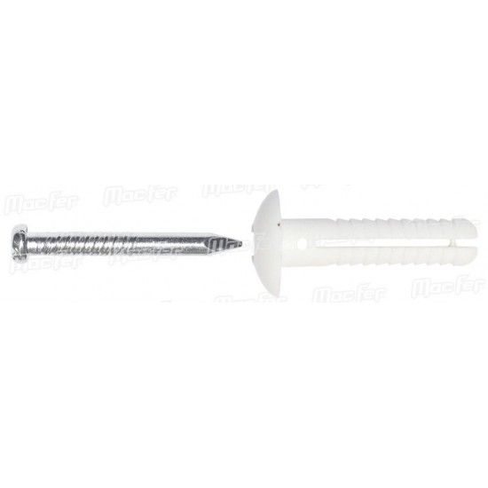 Bucha nylon TP cogumelo mf TP-3   6x25mm  ref� 121.0059 MACFER