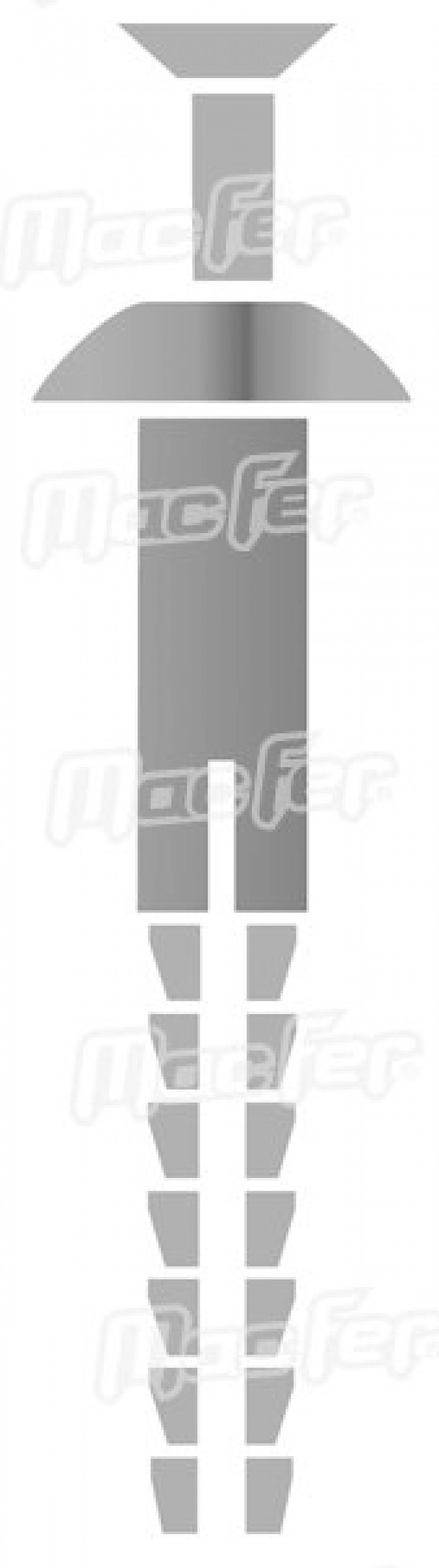 Bucha nylon TP cogumelo mf TP-3 5x25mm refª 121.0060 MACFER