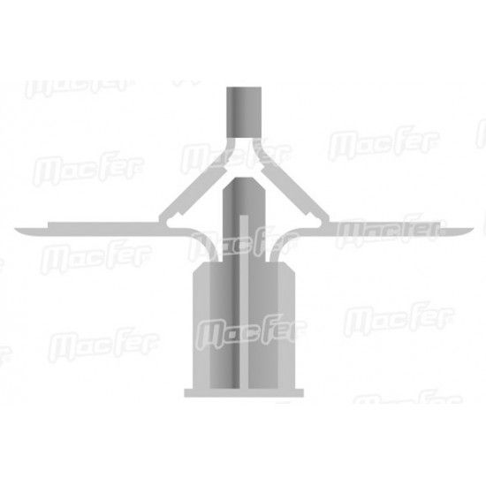 Bucha nylon borboleta mf BNA19 19mm 100p�  ref� 121.0056 MACFER