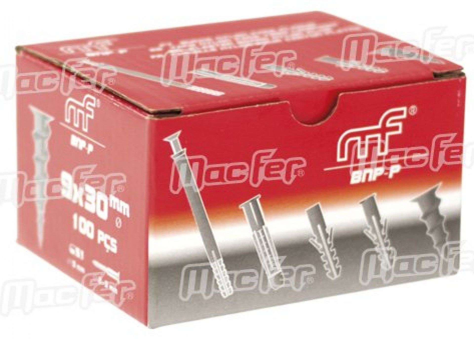 Bucha nylon p/ pladur mf BNP 13x38mm 100pç refª 121.0053 MACFER