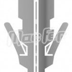 Bucha nylon c/ gola mf BN-G   6mm  ref 121.0011 MACFER