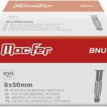 Bucha nylon uni. p/ tijolo mf BNU   8x50mm  ref 121.0018 MACFER
