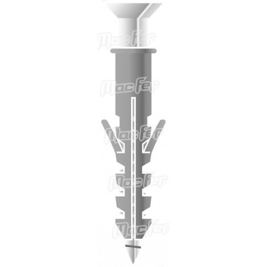 Bucha nylon c/ gola mf BN-G   8mm 100p� ref� 121.0013 MACFER