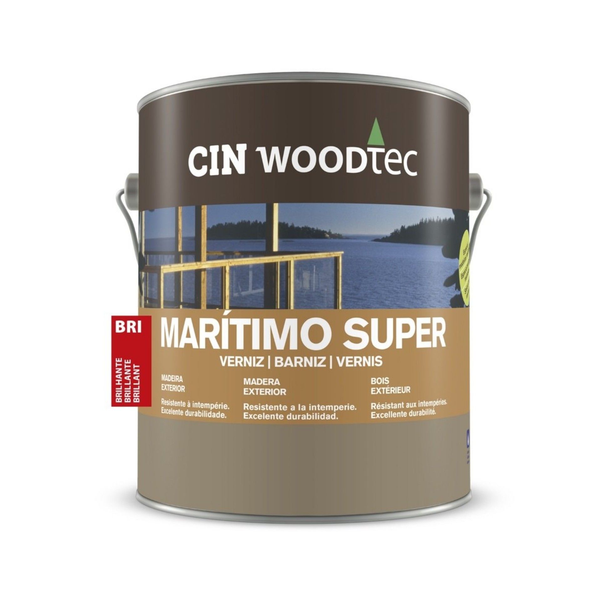 Verniz marítimo Super Woodtec castanho 4L refª 12-310 CIN