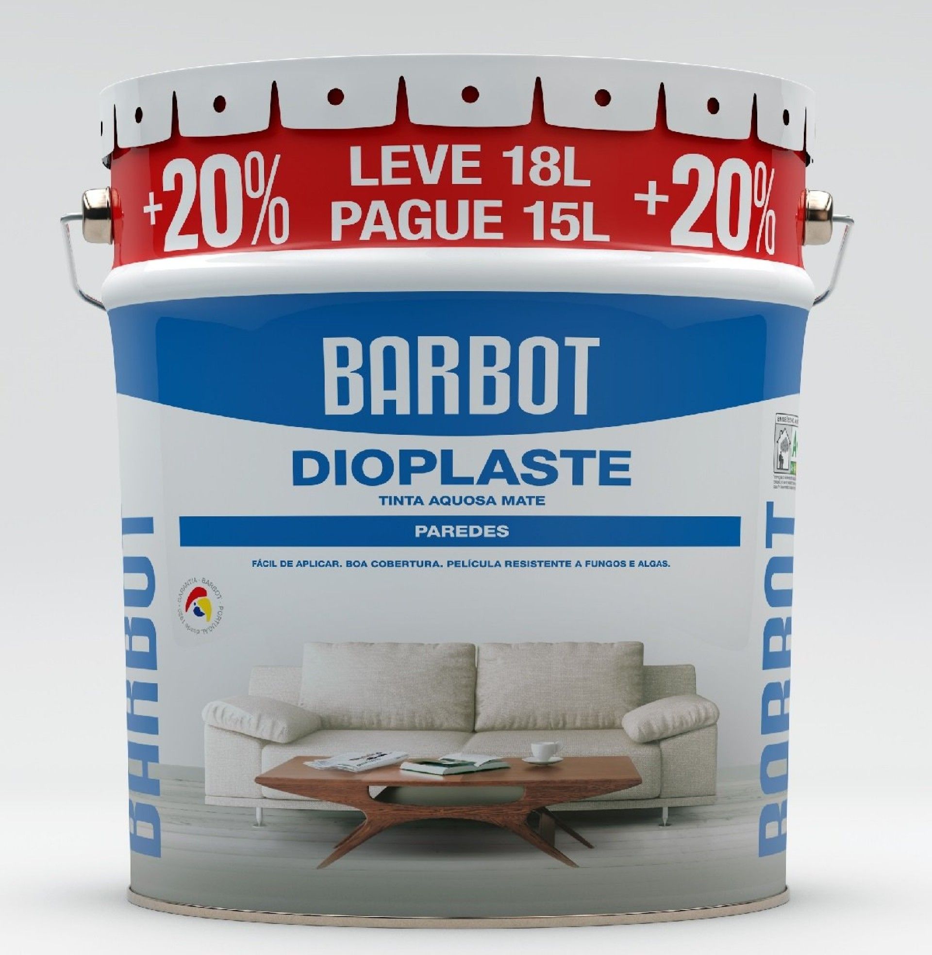 TINTA DIOPLASTE BRANCO MATE 15L+3L BARBOT