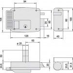 Trinco elctrico 11611-60-2 [esquerdo] Canho fixo CISA
