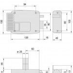 Trinco el�ctrico 11611-60-1 [direito] Canh�o fixo CISA