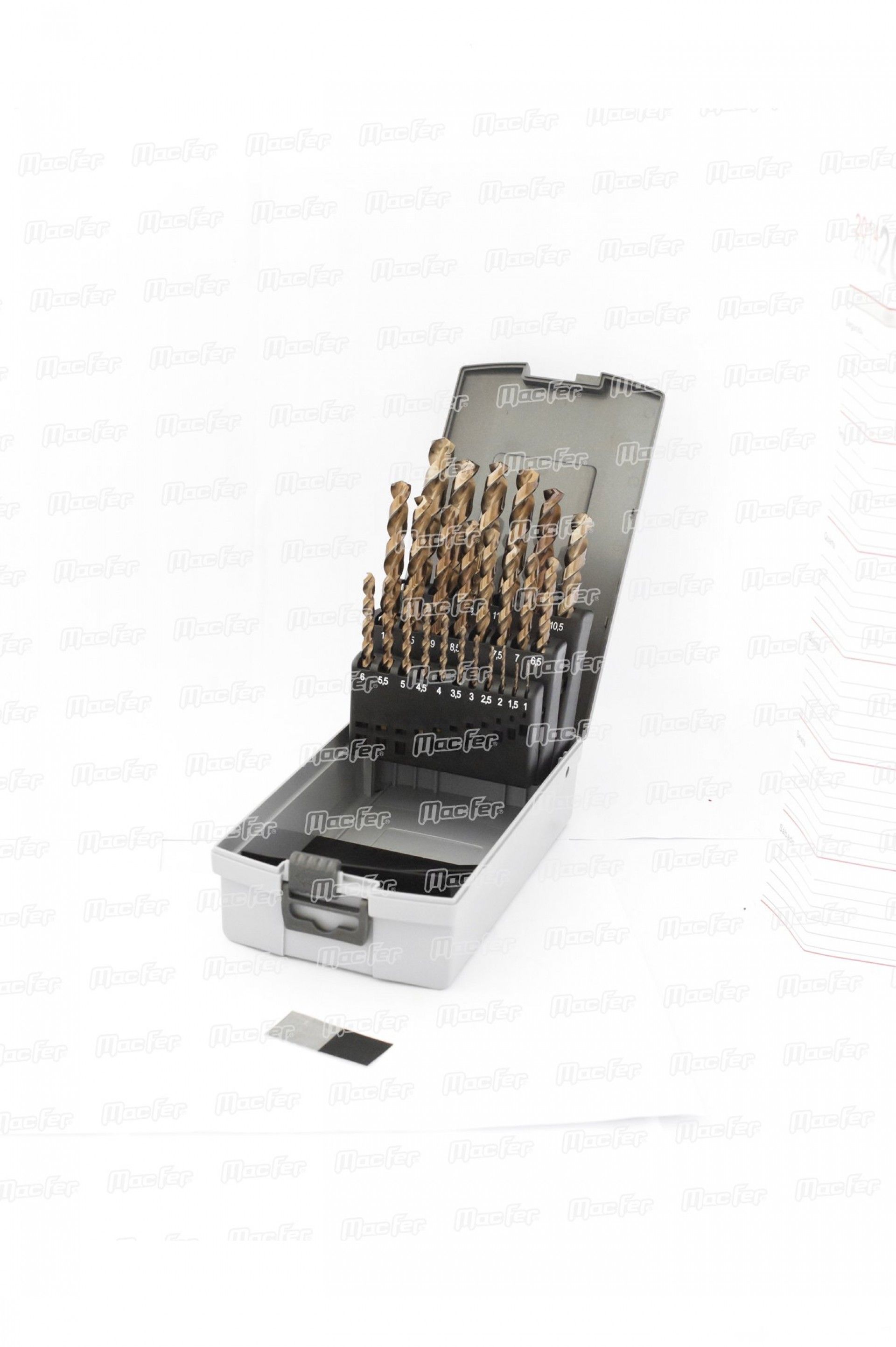 Jg. brocas cil. MacFer HSS-Multinox-019 1~10mm 19pçs refª 116.0090 MACFER