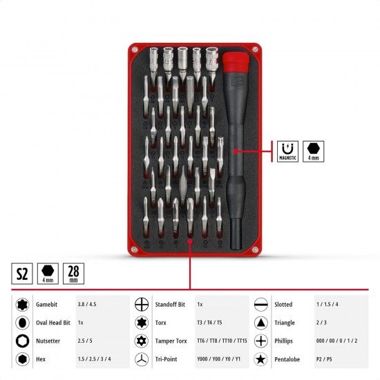 Kit bits precis�o 33p� ref� 115010 Einhell