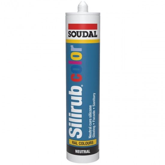 Silicone neutro SiliRub ral 7011 300ml Soudal