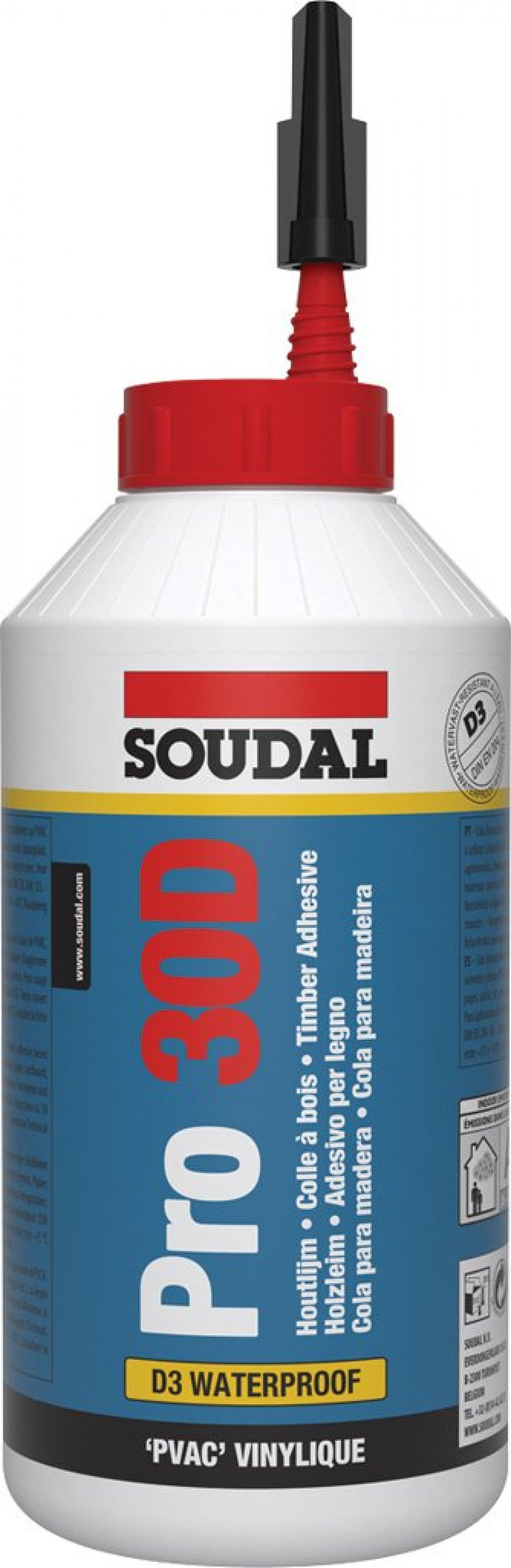 Cola para madeira PRO30D 750g refª 108769 Soudal