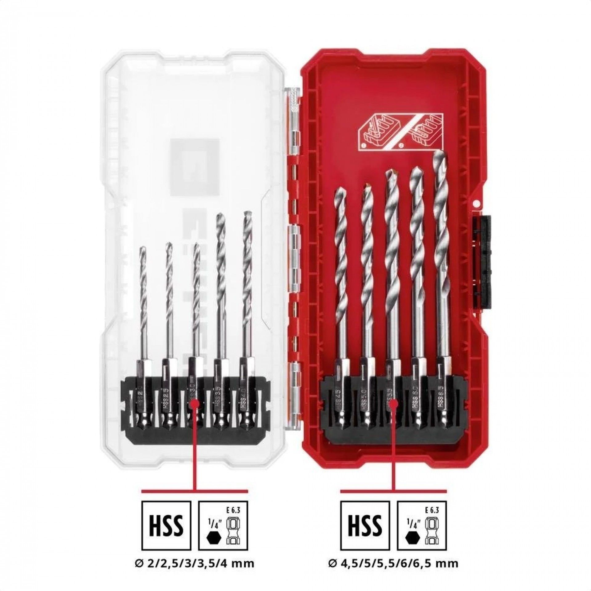 Kit brocas Hss ¼ Hex S-case 10pç refª 108723 Einhell