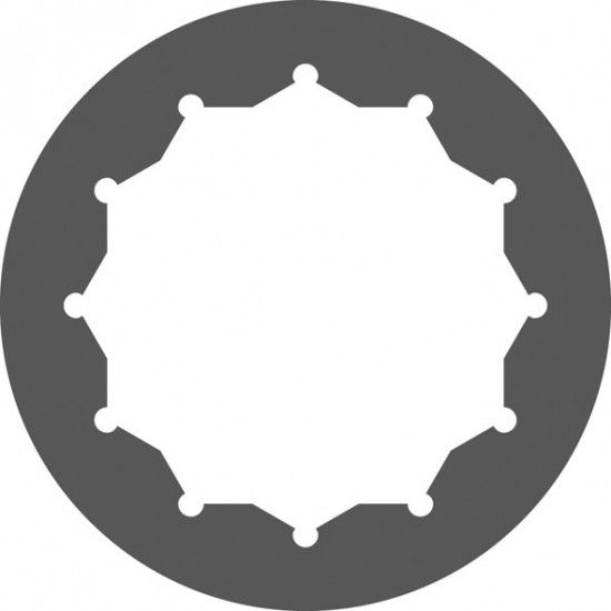 Chave caixa Cr-Mo dozavada CCMo4-DOZ 3/4" 38mm ref 105.0188 MACFER