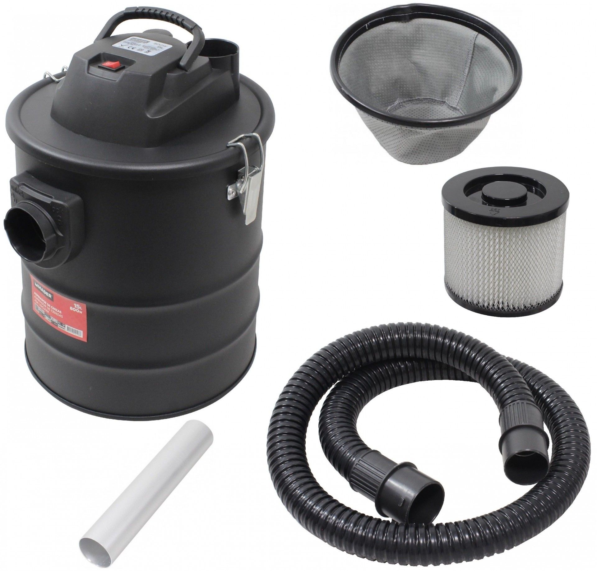 ASPIRADOR CINZAS 800W 15L DUPLO FILTRO ASP-MPT MAC171 REF10108 MADER