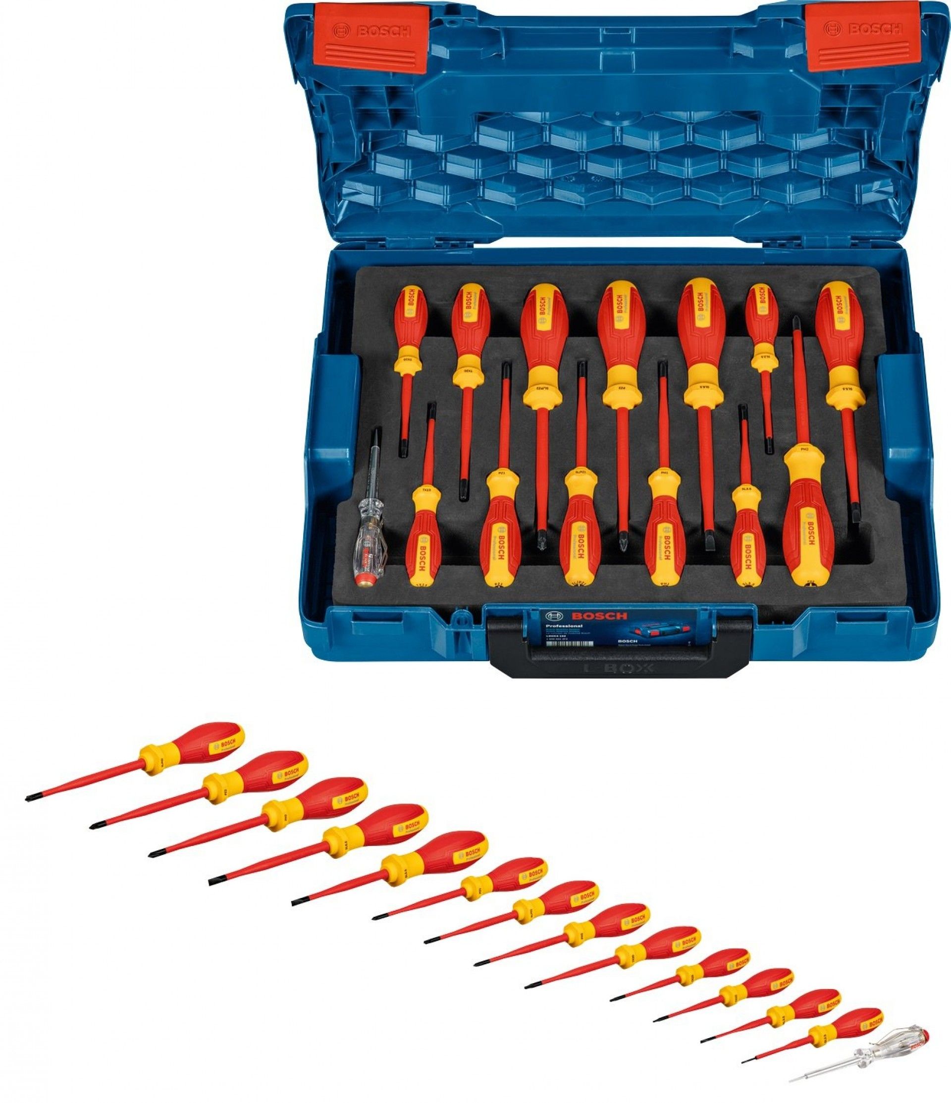 Mala ferramentas VDE Bosch 14pç 1600A02NF9