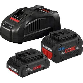 Conjunto de iniciao 1 x ProCORE18V 4.0Ah + 1 x ProCORE18V 5.5Ah + GAL 1880 CV ref 1600A0214A BOSC