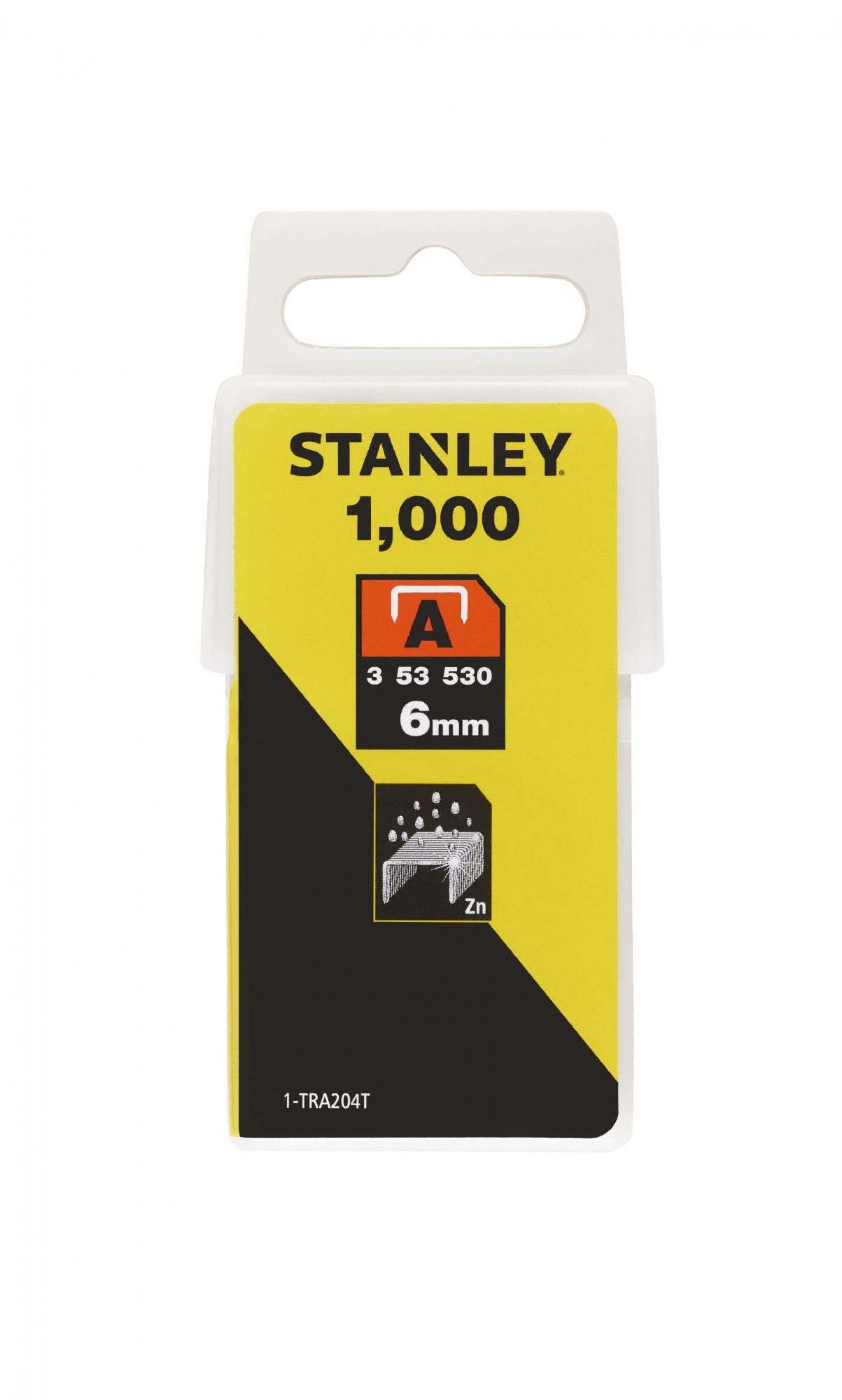 Agrafos tipo A (5/53/530) 6mm - 1000 u.ref.1-TRA204T STANLEY