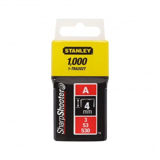 Agrafos tipo A (5/53/530) 4mm - 1000 u.ref.1-TRA202T STANLEY