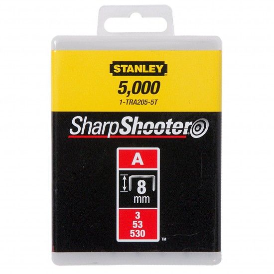 Agrafos tipo A (5/53/530) 8mm - 5000 u.ref.1-TRA205-5T STANLEY