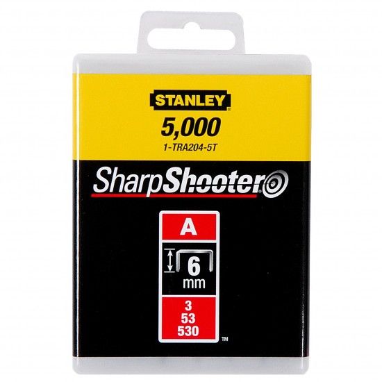 Agrafos tipo A (5/53/530) 6mm - 5000 u.ref.1-TRA204-5T STANLEY