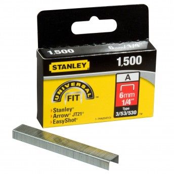 Agrafos tipo A (5/53/530) 6mm - 1000 u.ref.1-TRA204T STANLEY
