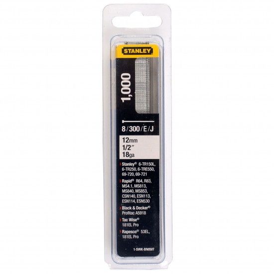 Prego / Brad 8 / 300 / E / tipo J - 12mm - 1000 u.ref.1-SWK-BN050T STANLEY