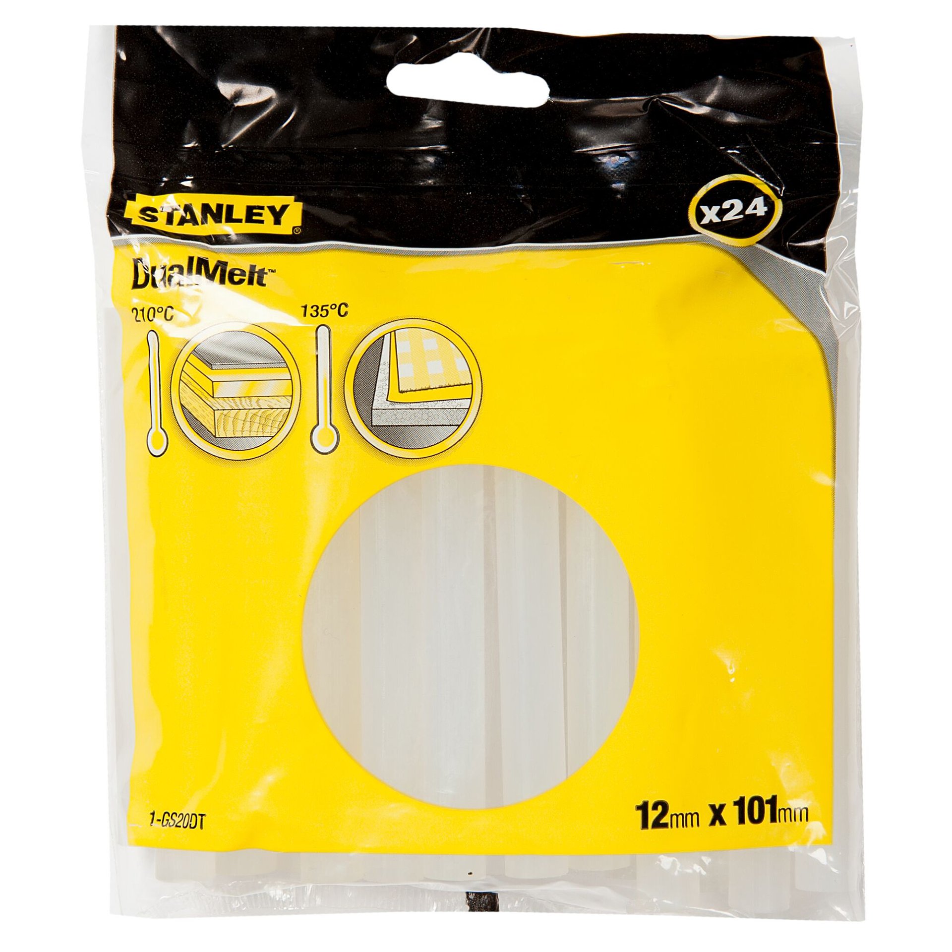 Barras de cola quente Dual 10cm / diâmetro 11,3 mm (24 u.)ref.1-GS20DT STANLEY