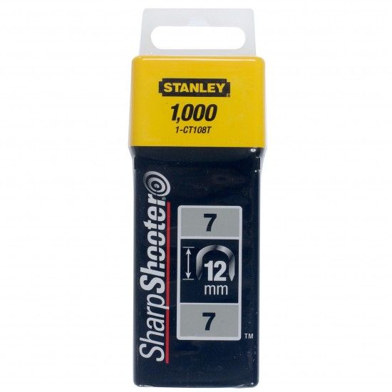 Agrafos cabo tipo 7 - 12mm - 1000 u.ref.1-CT108T STANLEY
