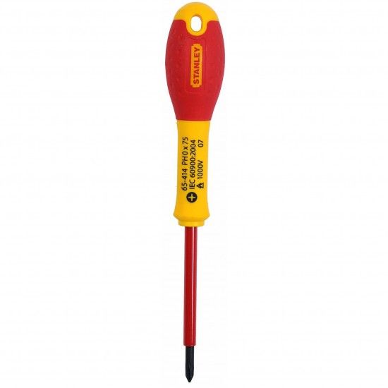 Chave de fenda FatMax® Phillips PH0 X 75 mm refª 1-65-414 STANLEY Chave de fenda FatMax® Phillips PH0 X 75 mm refª 1-65-414 STANLEY
