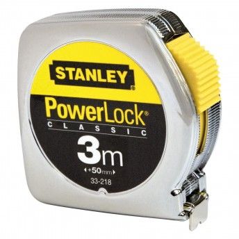 Fita mtrica Powerlock Classic 3m x 12,7 mm -Caixa metlica ref 1-33-218 STANLEY