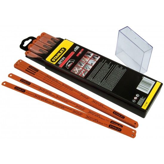 Caixa com 100 folhas de serra Rubis para metal 32dpp refª 1-15-907 STANLEY Caixa com 100 folhas de serra Rubis para metal 32dpp refª 1-15-907 STANLEY