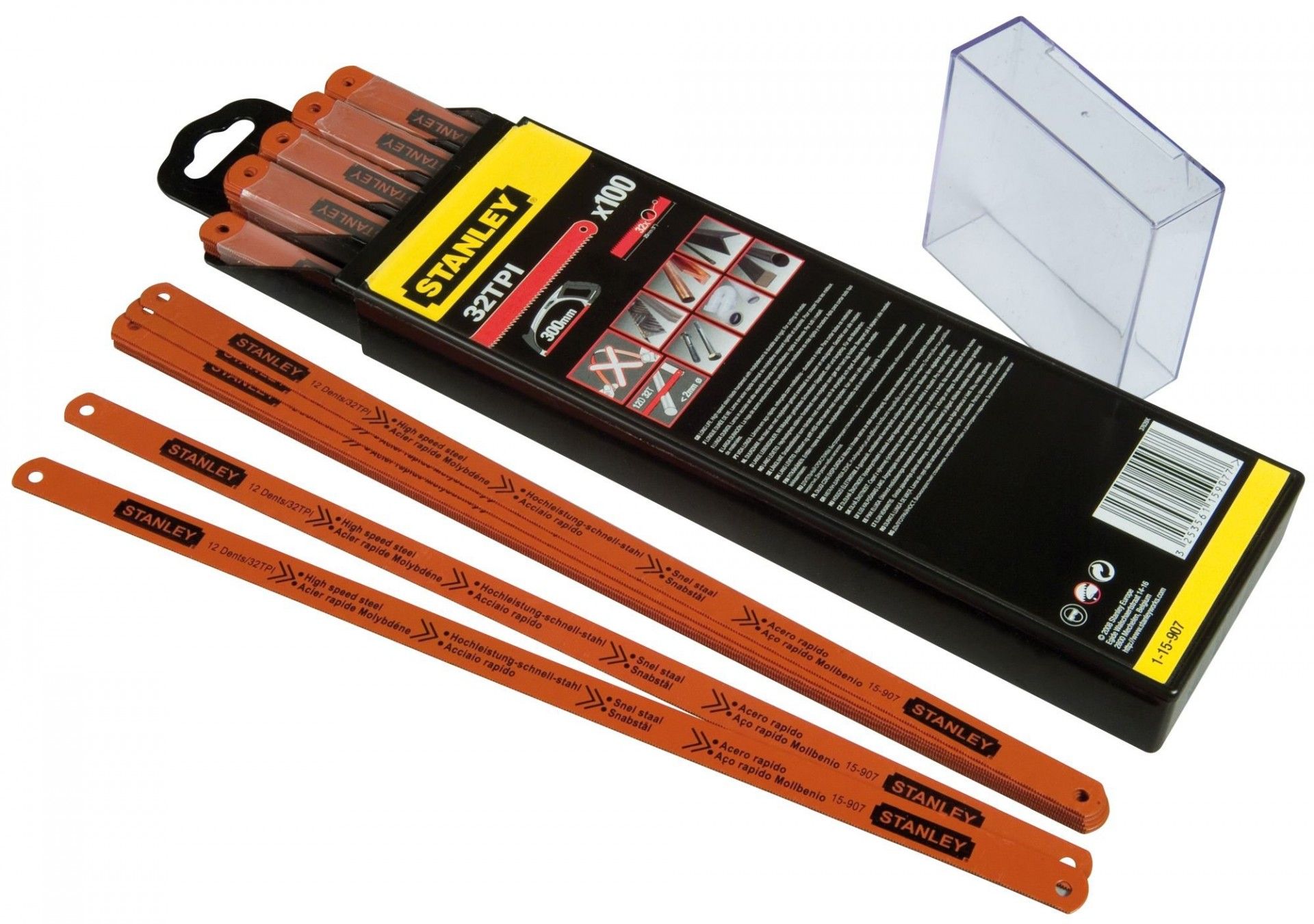 Caixa com 100 folhas de serra Rubis para metal 32dpp refª 1-15-907 STANLEY