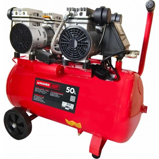 Compressor de Ar, Monobloco, 50L, 4HP, 4 Cabeas - 2 Motores, LCD ref 09388 MADER