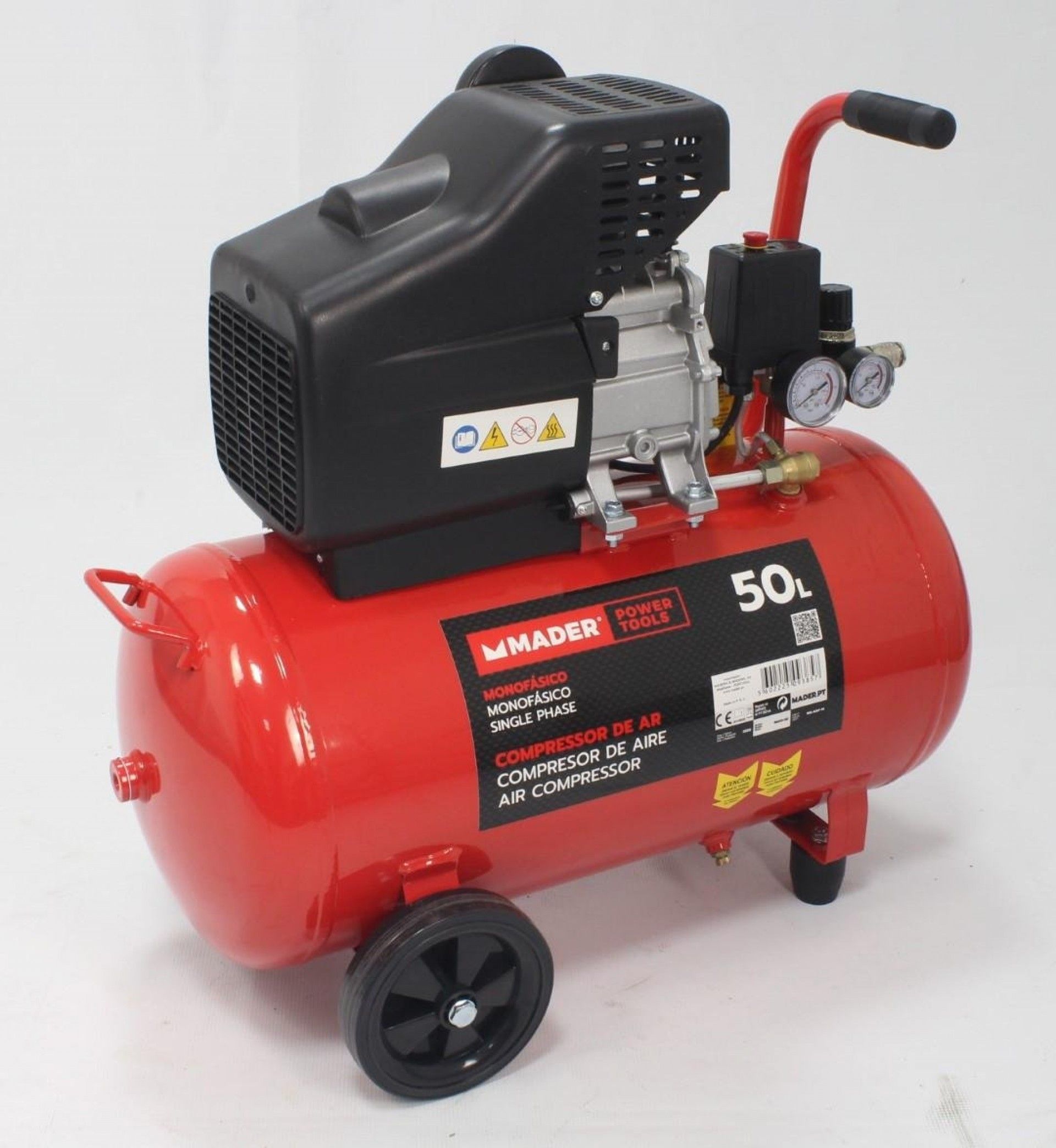 Compressor de Ar, Monobloco, 50L, 2HP refª 09385 MADER