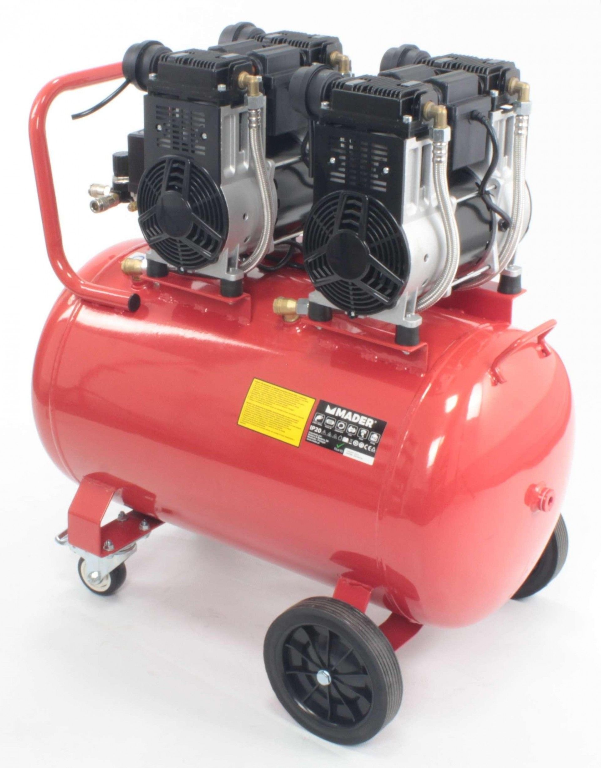 Compressor de Ar Monobloco, 100L, 6HP, 4 Cabeças - 2 Motores refª 09379 MADER