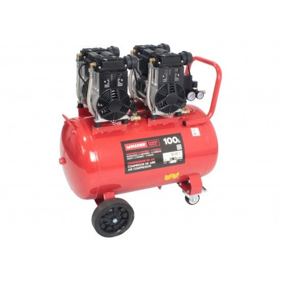 Compressor de Ar Monobloco, 100L, 6HP, 4 Cabeas - 2 Motores ref 09379 MADER