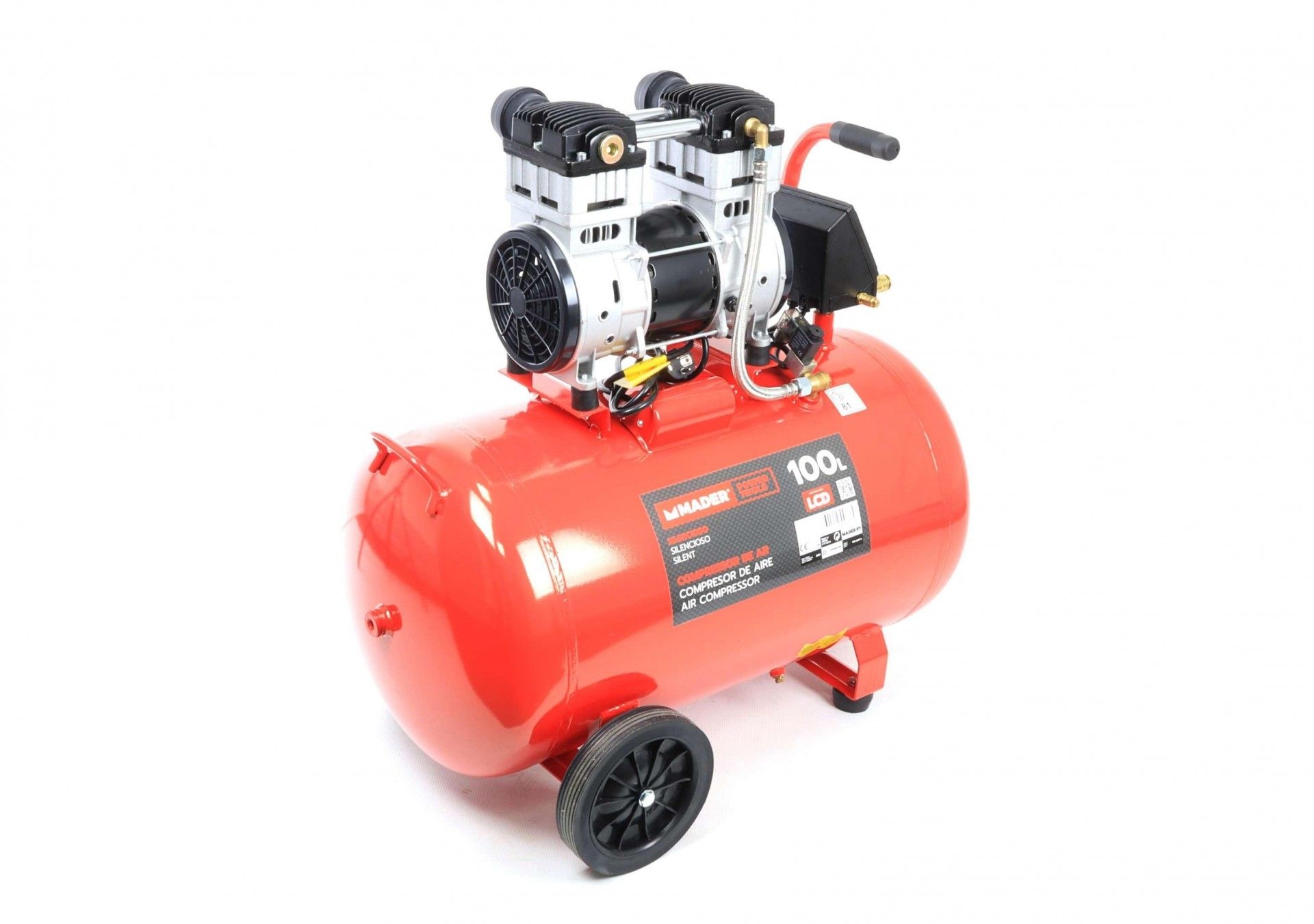 Compressor com LCD, 100L, 2 HP, Silencioso refª 09378 MADER